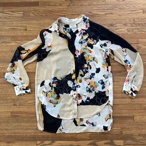 Phillip Lim for Target floral hi low blouse.